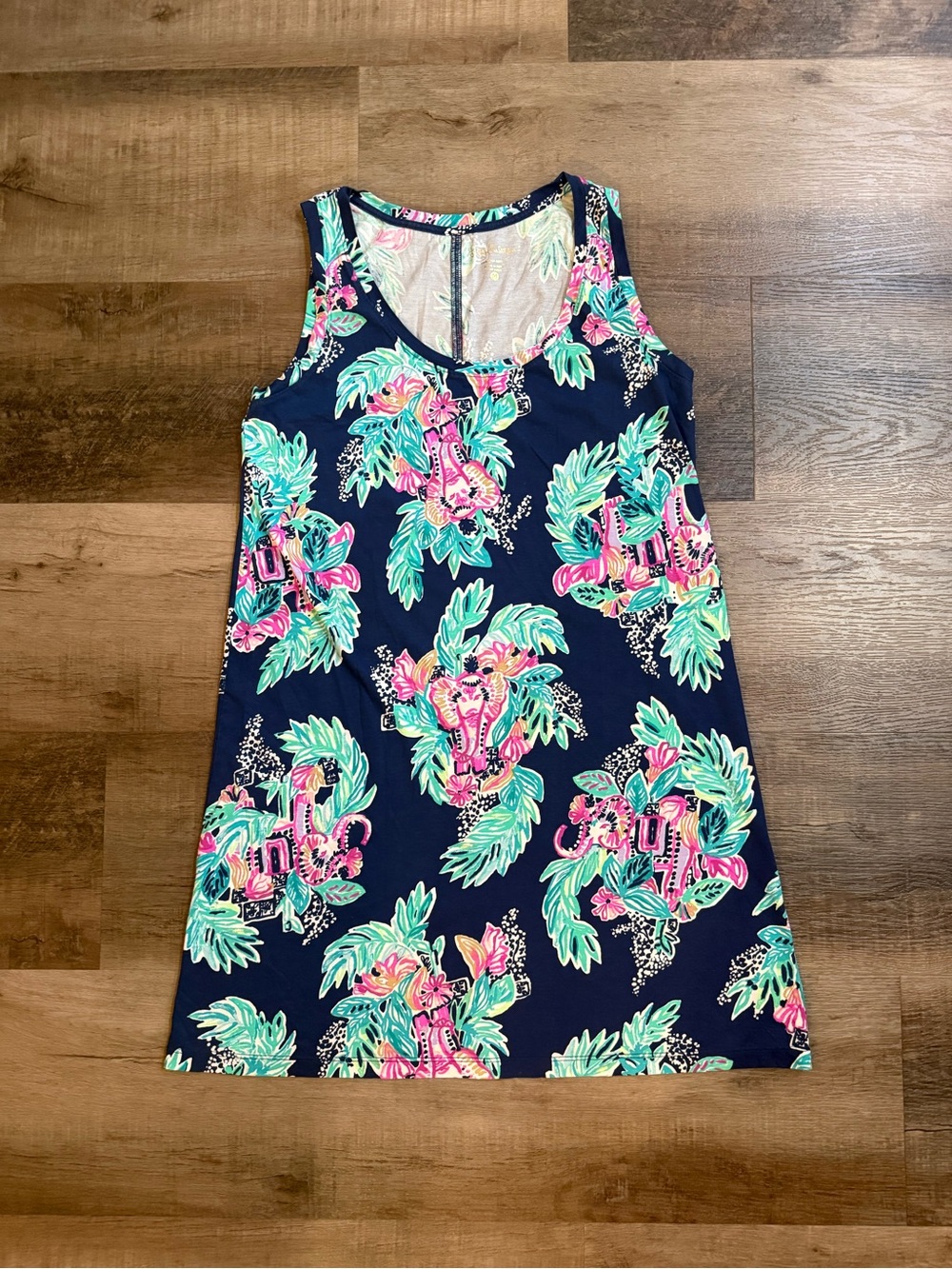 Lilly Pulitzer Raylee Pima Cotton Inky Wave Peanut Gallery Dress Size M πππ - Picture 12 of 12